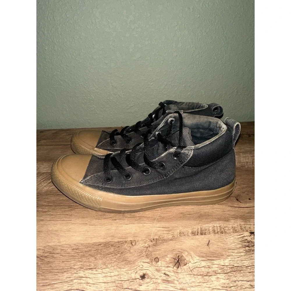 Converse Chuck Taylor All-Star Black Dark Honey Men's 5.5US Wome 7.5US Pre-Owned - Picture 5 of 9